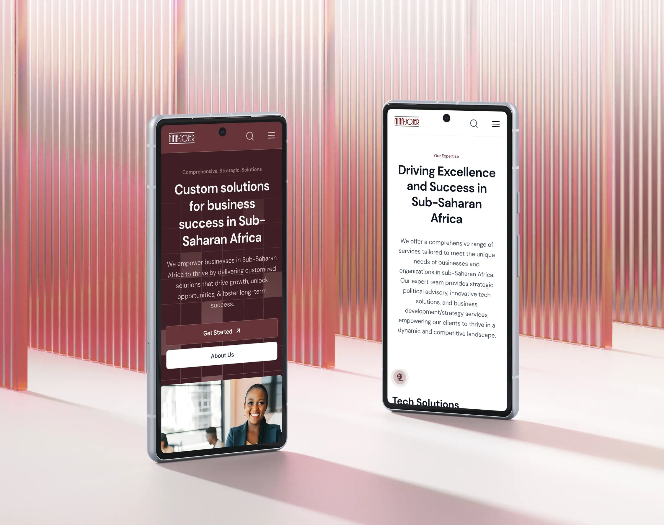 Nina-Jojer Website Redesign 2nd Hero image